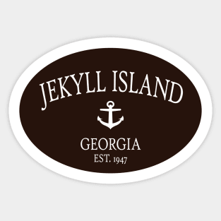 Jekyll Island Georgia Sea Islands Anchor Brown Sticker